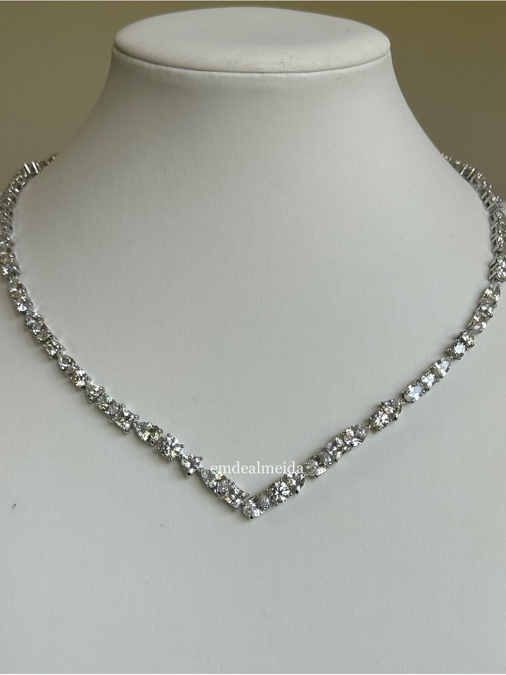 Swarovski Crystal Tennis Deluxe Silver Tone Mixed Cuts Mesmera Necklace 5556917